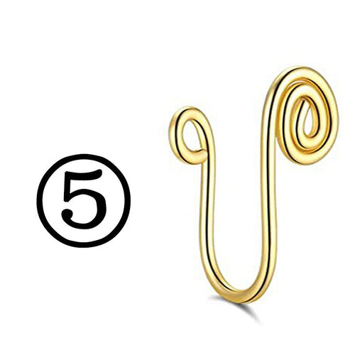 Falošný piercieng na nos z nehrdzavejúcej ocele