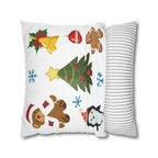 Vianočná obliečka na vankúš s vianočnými vzormi