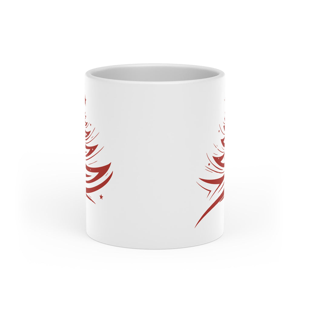 Hrnček so srdcom a motívom vianočného stromčeka