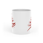 Hrnček so srdcom a motívom vianočného stromčeka