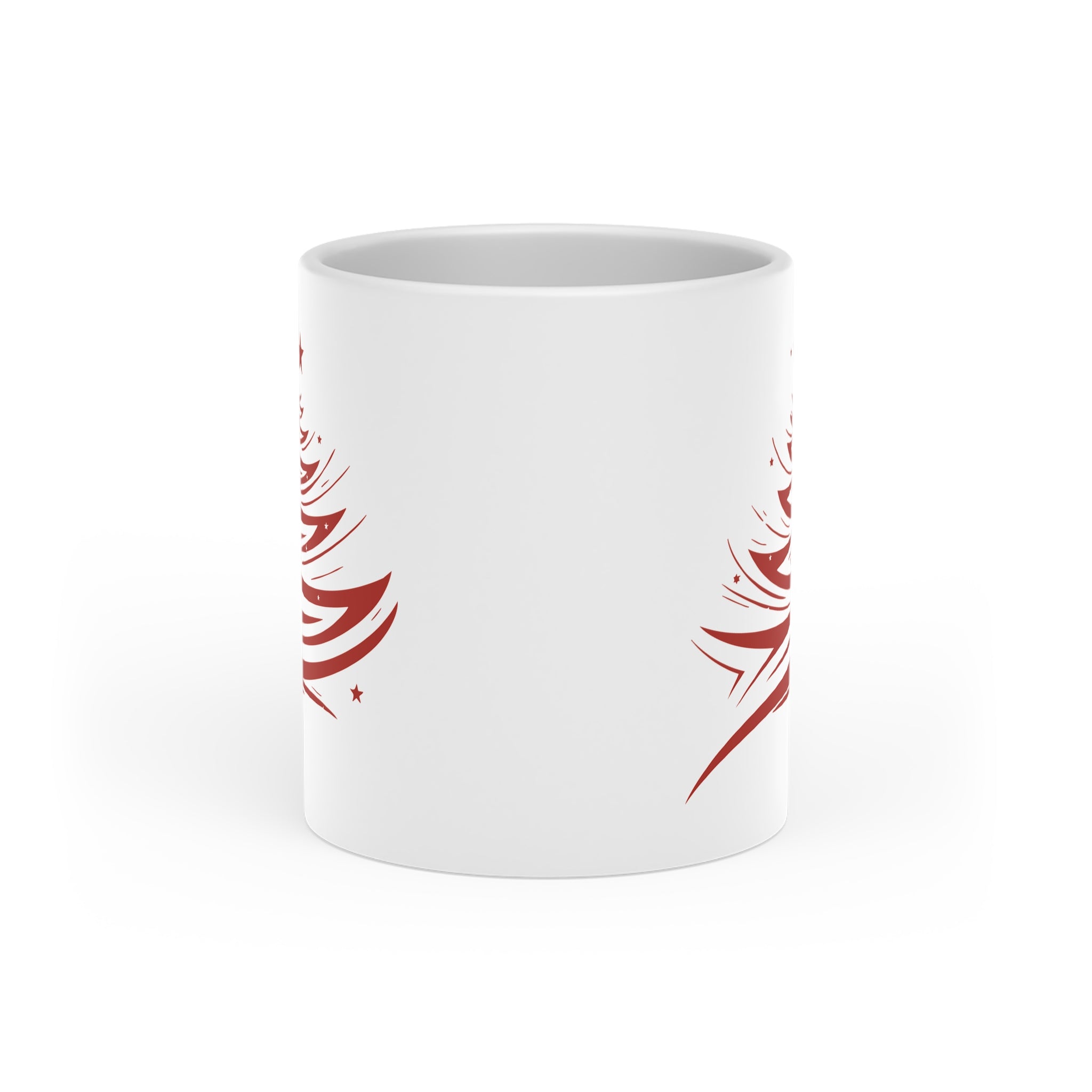 Hrnček so srdcom a motívom vianočného stromčeka