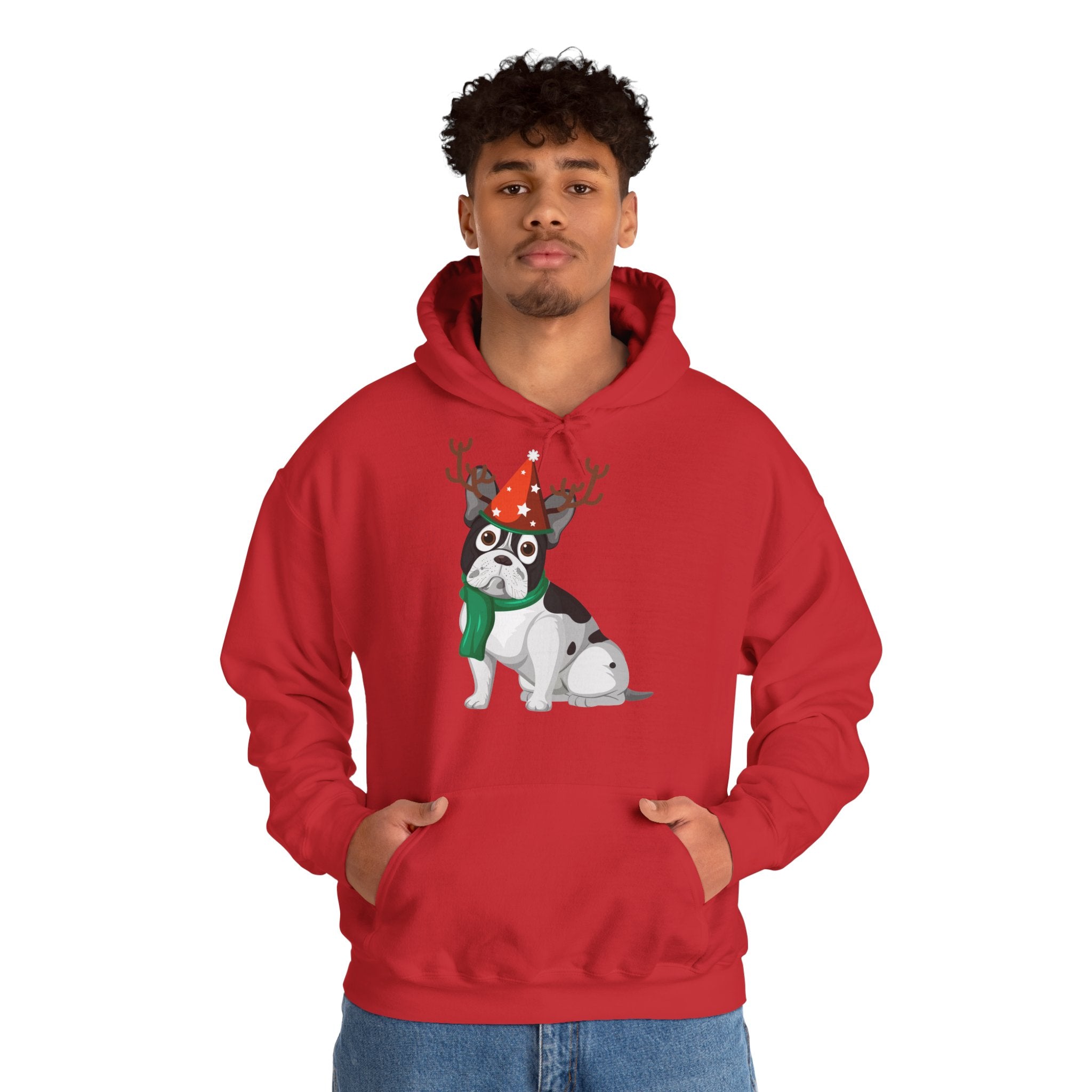 Vianočná mikina s francúzskym buldočkom 