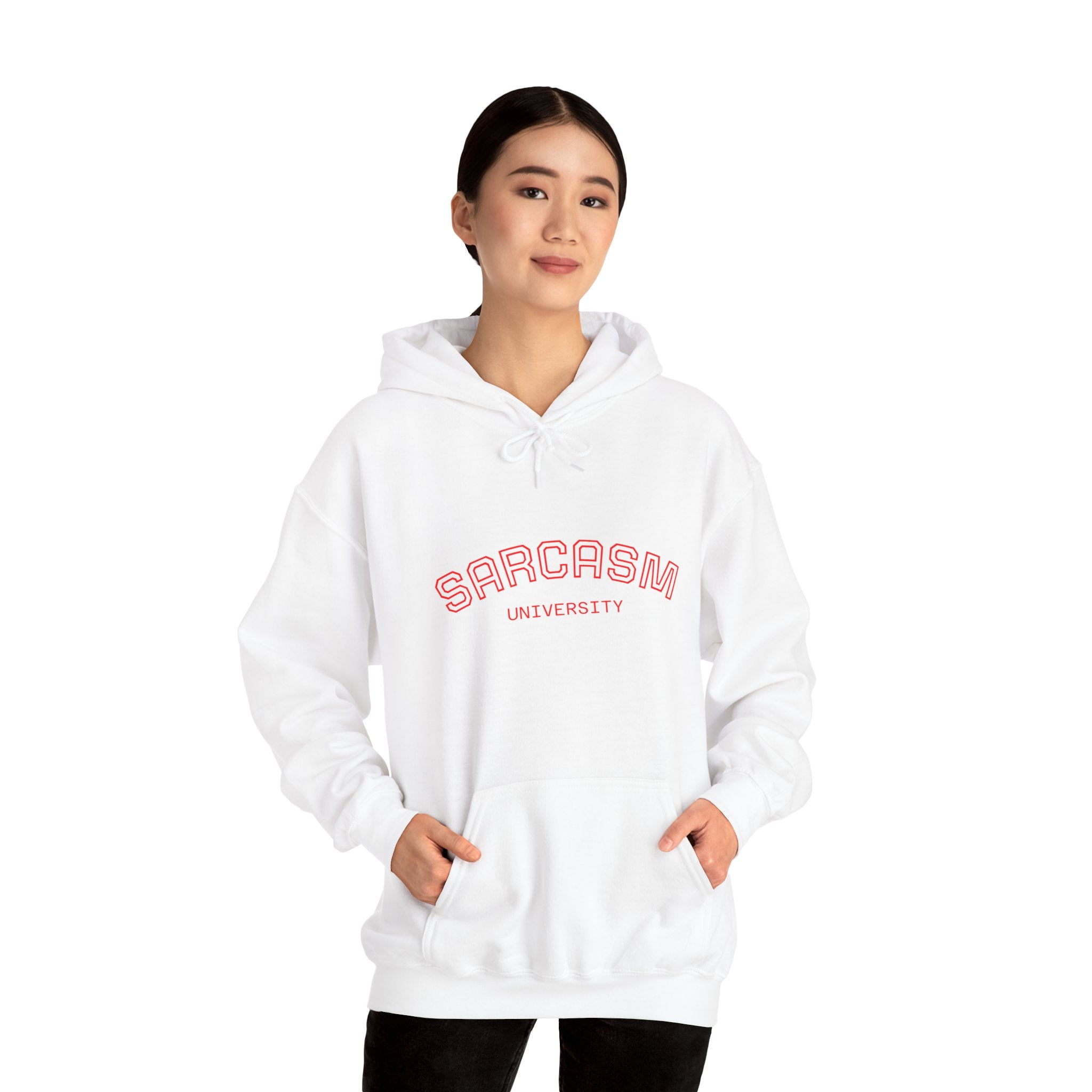 Unisex mikina s kapucňou Sarcasm University