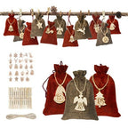 Vianočný adventný kalendár Drevená ozdoba číslo