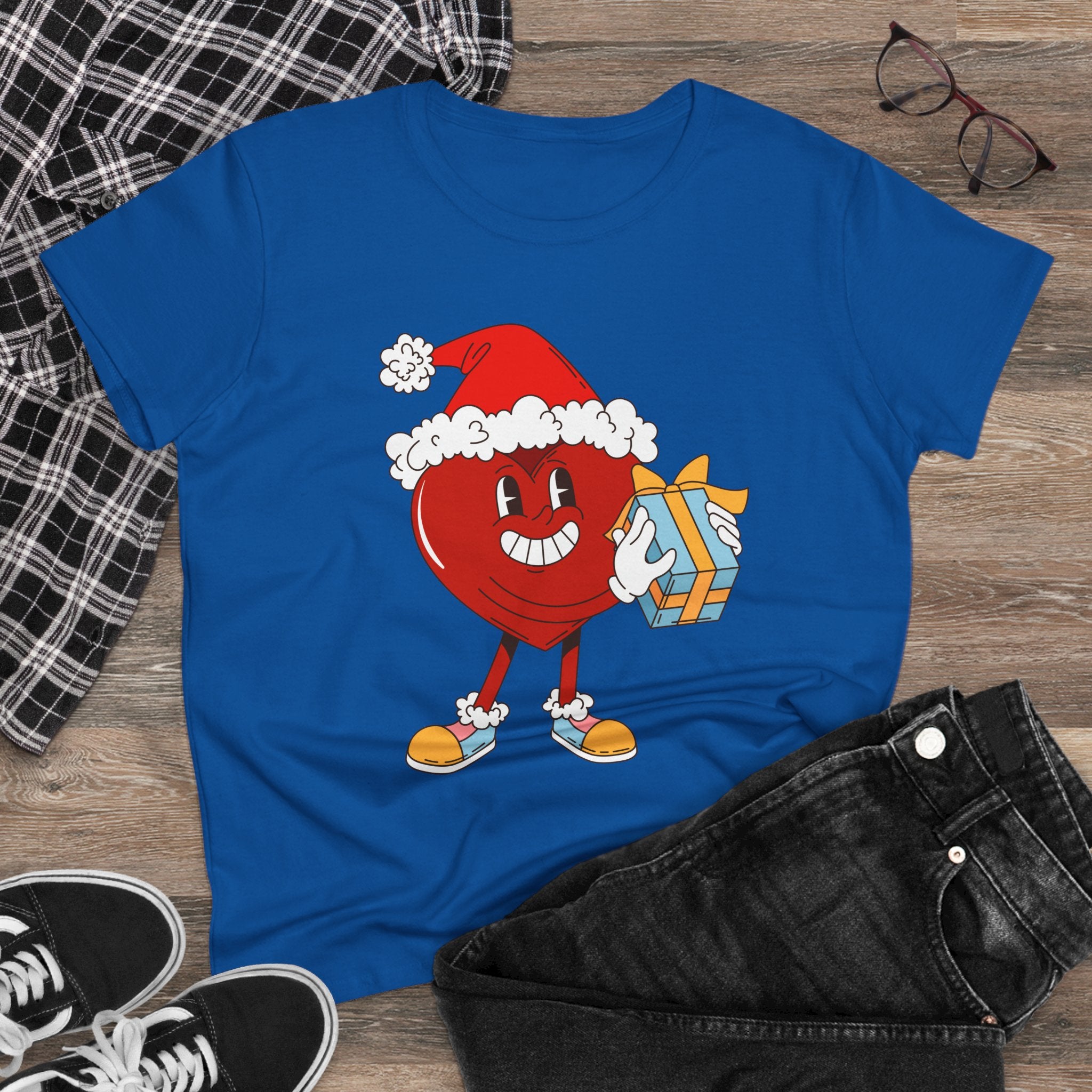 Dámske vianočné tričko s vianočným srdcom