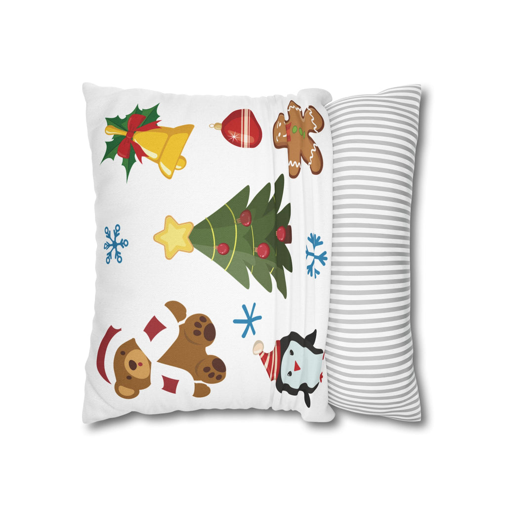 Vianočná obliečka na vankúš s vianočnými vzormi