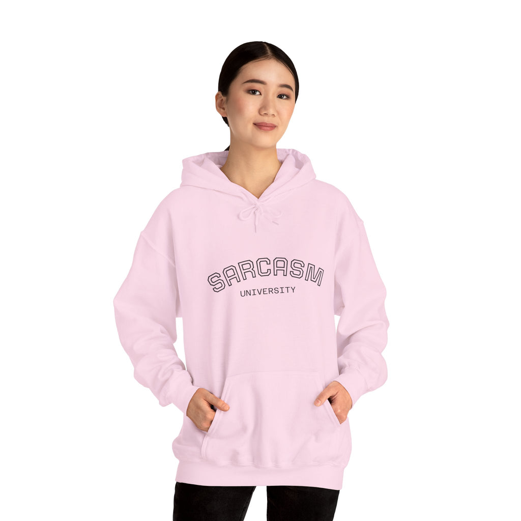 Unisex mikina s kapucňou Sarcasm University
