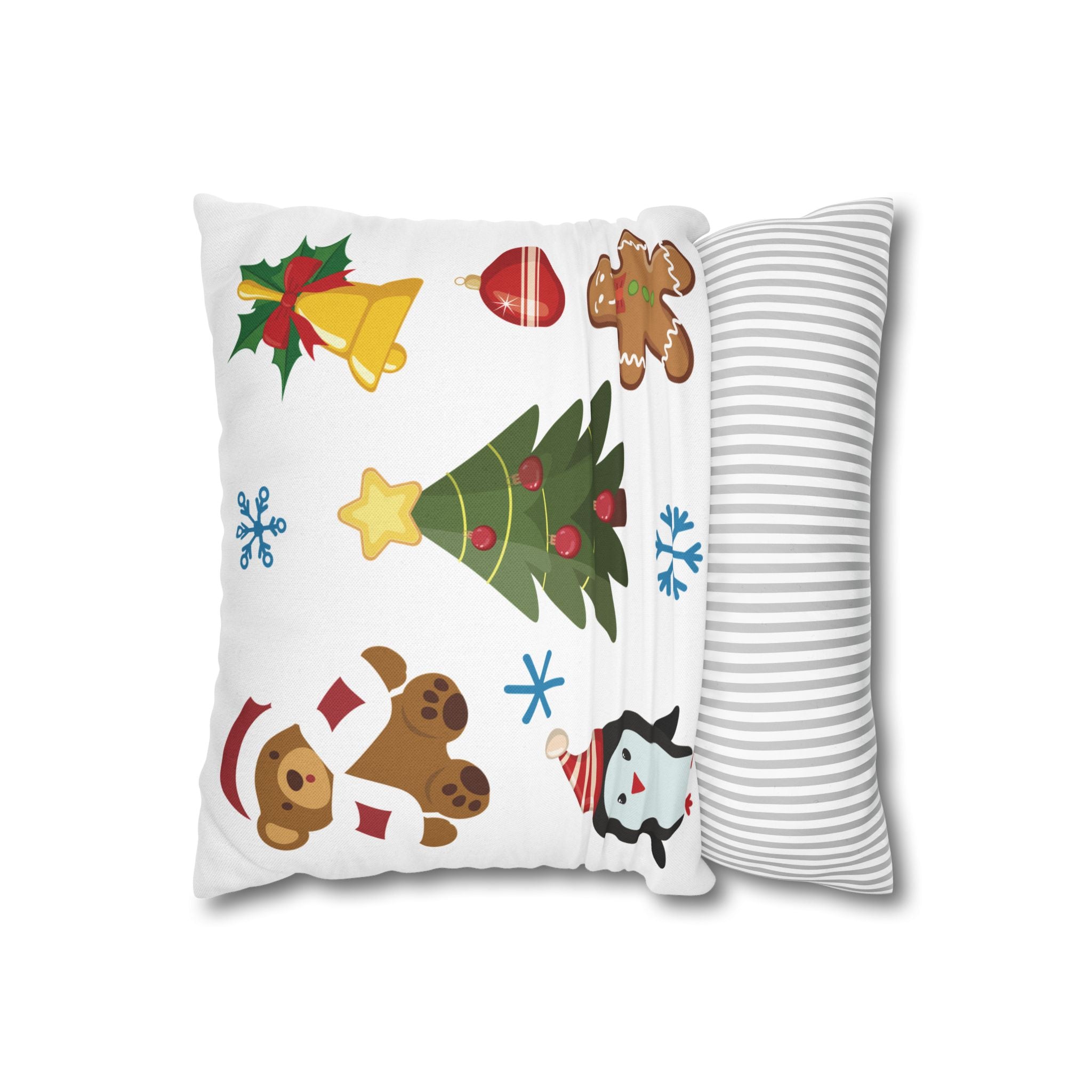 Vianočná obliečka na vankúš s vianočnými vzormi