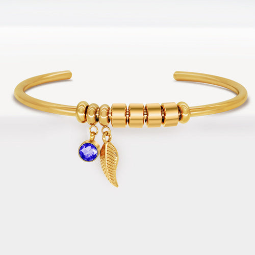 Náramok z nehrdzavejúcej ocele s korálkovým nápisom