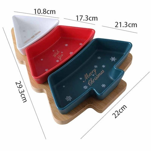 Keramický ovocný tanier na vianočný stromček