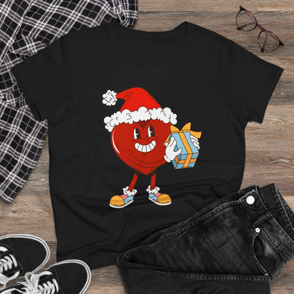 Dámske vianočné tričko s vianočným srdcom