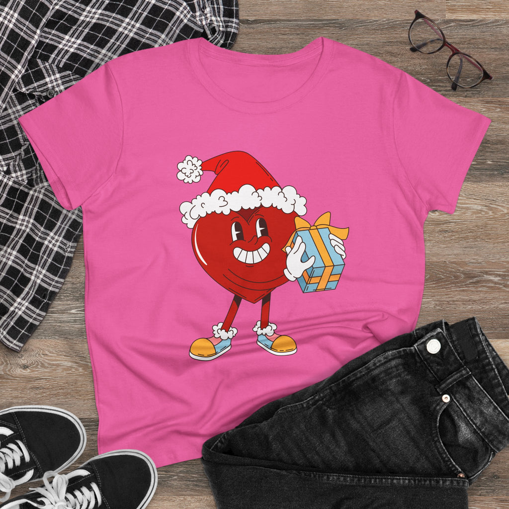 Dámske vianočné tričko s vianočným srdcom