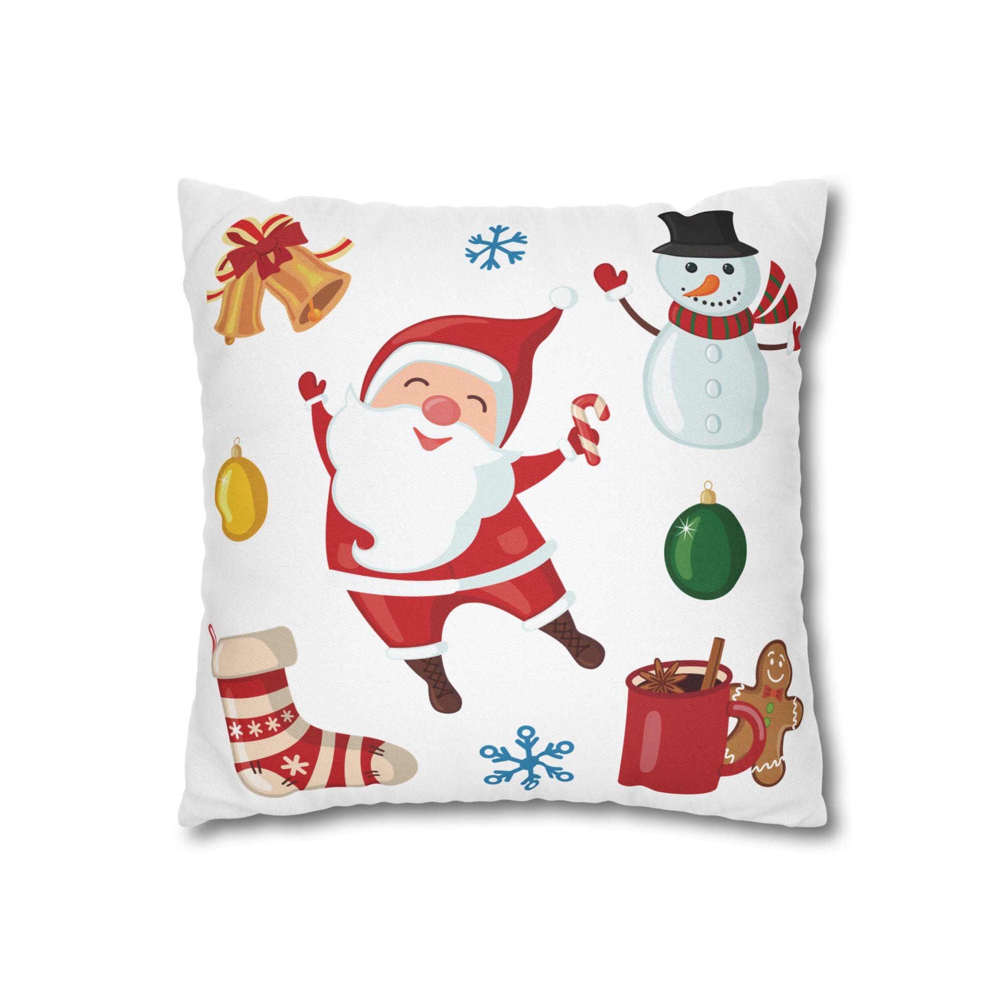 Vianočná obliečka na vankúš s vianočnými vzormi