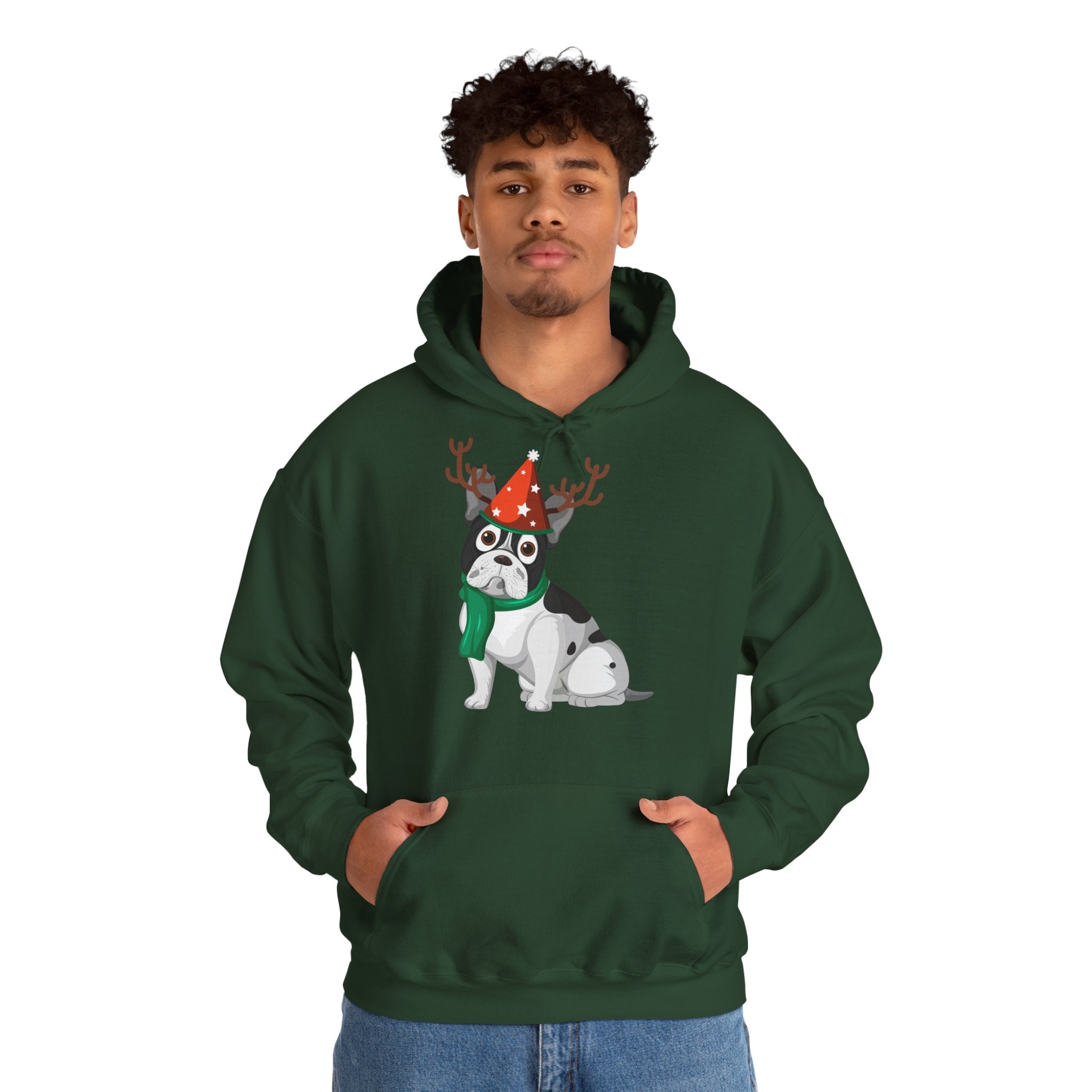 Vianočná mikina s francúzskym buldočkom 