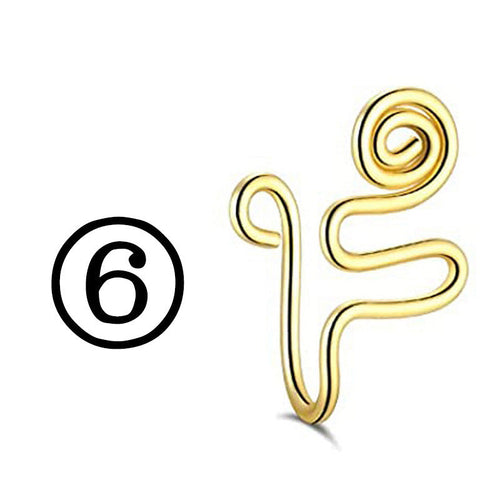 Falošný piercieng na nos z nehrdzavejúcej ocele