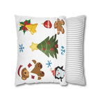 Vianočná obliečka na vankúš s vianočnými vzormi