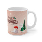 Keramický hrnček so snehuliakmi