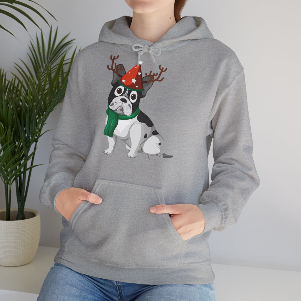 Vianočná mikina s francúzskym buldočkom 
