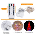 Závesné svietiace vianočné klobúky a reťazové svetielka