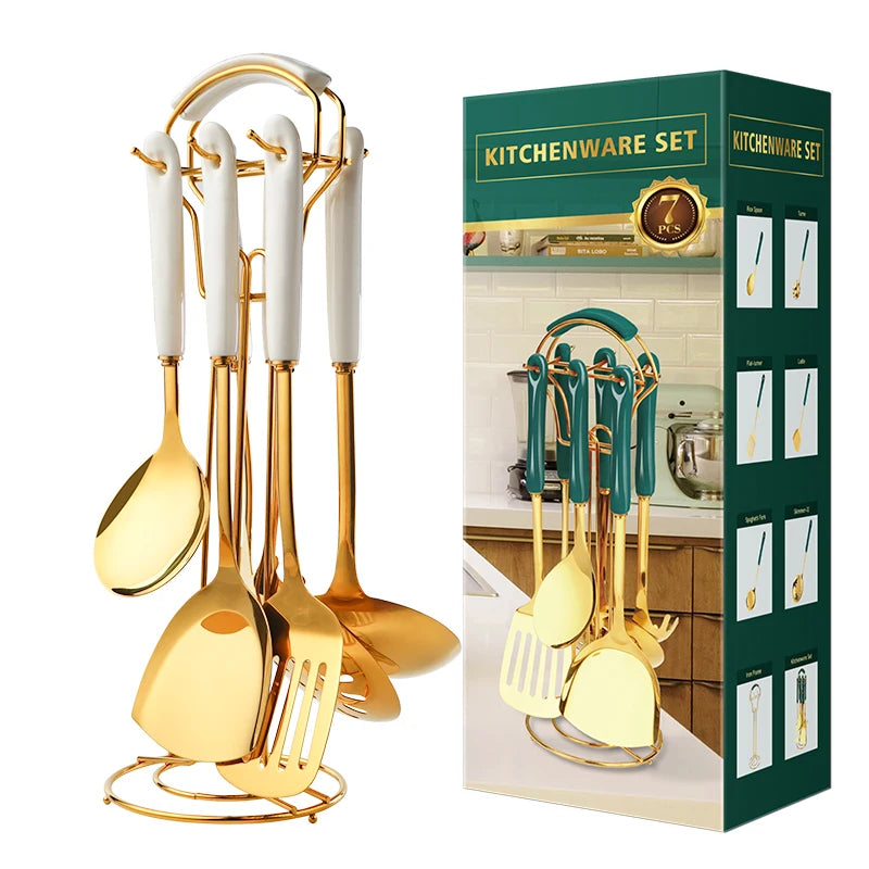 Sada kuchynských potrieb z nehrdzavejúcej ocele, 6 ks