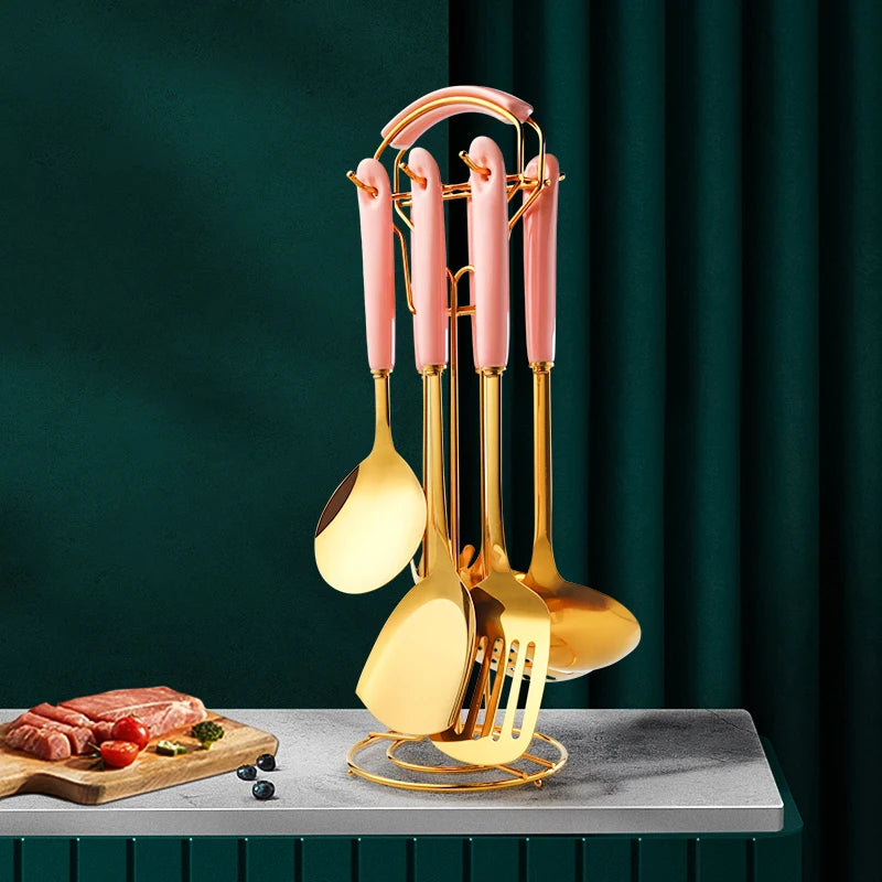 Sada kuchynských potrieb z nehrdzavejúcej ocele, 6 ks