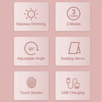 Dotyková obrazovka LED zrkadla na líčenie 