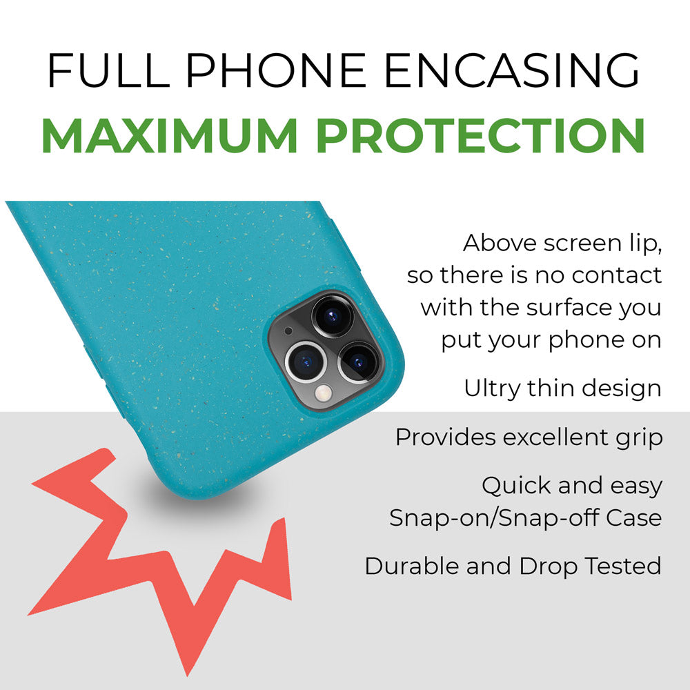 Biologicky rozložiteľný kryt na telefón - oceánsko modrá