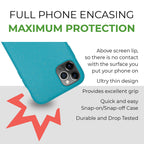 Biologicky rozložiteľný kryt na telefón - oceánsko modrá