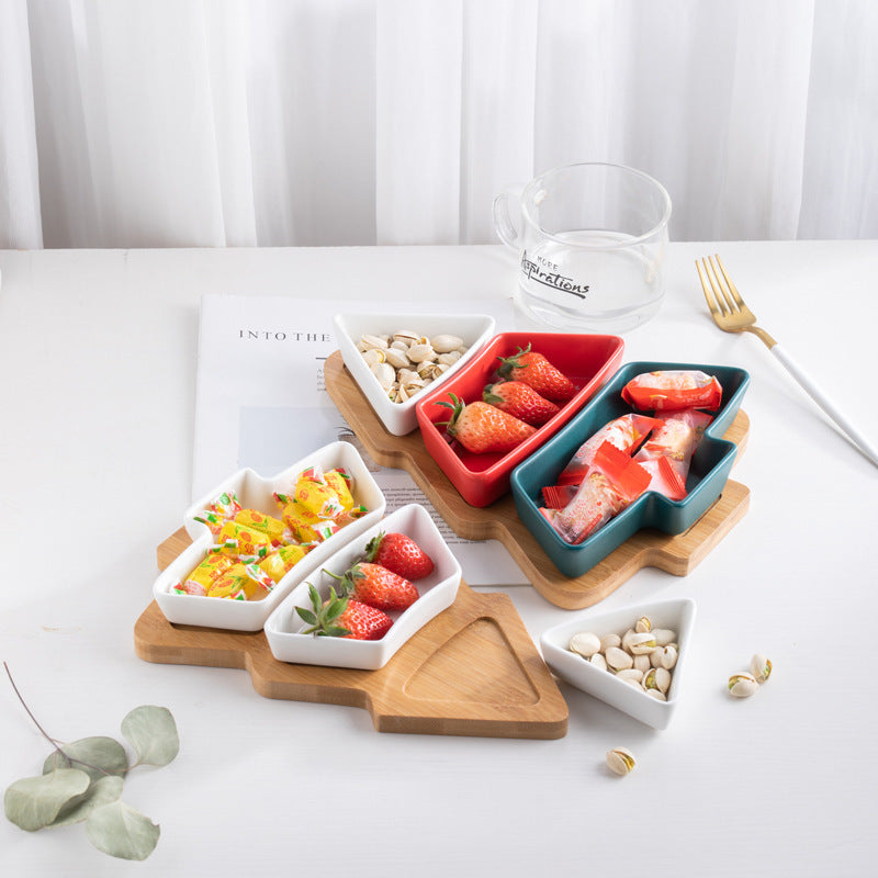 Keramický ovocný tanier na vianočný stromček