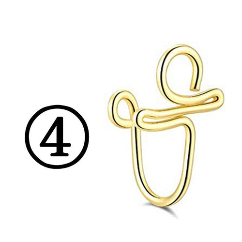 Falošný piercieng na nos z nehrdzavejúcej ocele