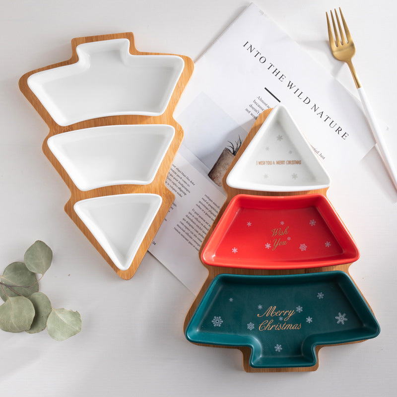 Keramický ovocný tanier na vianočný stromček