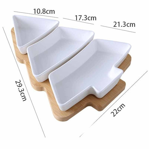 Keramický ovocný tanier na vianočný stromček