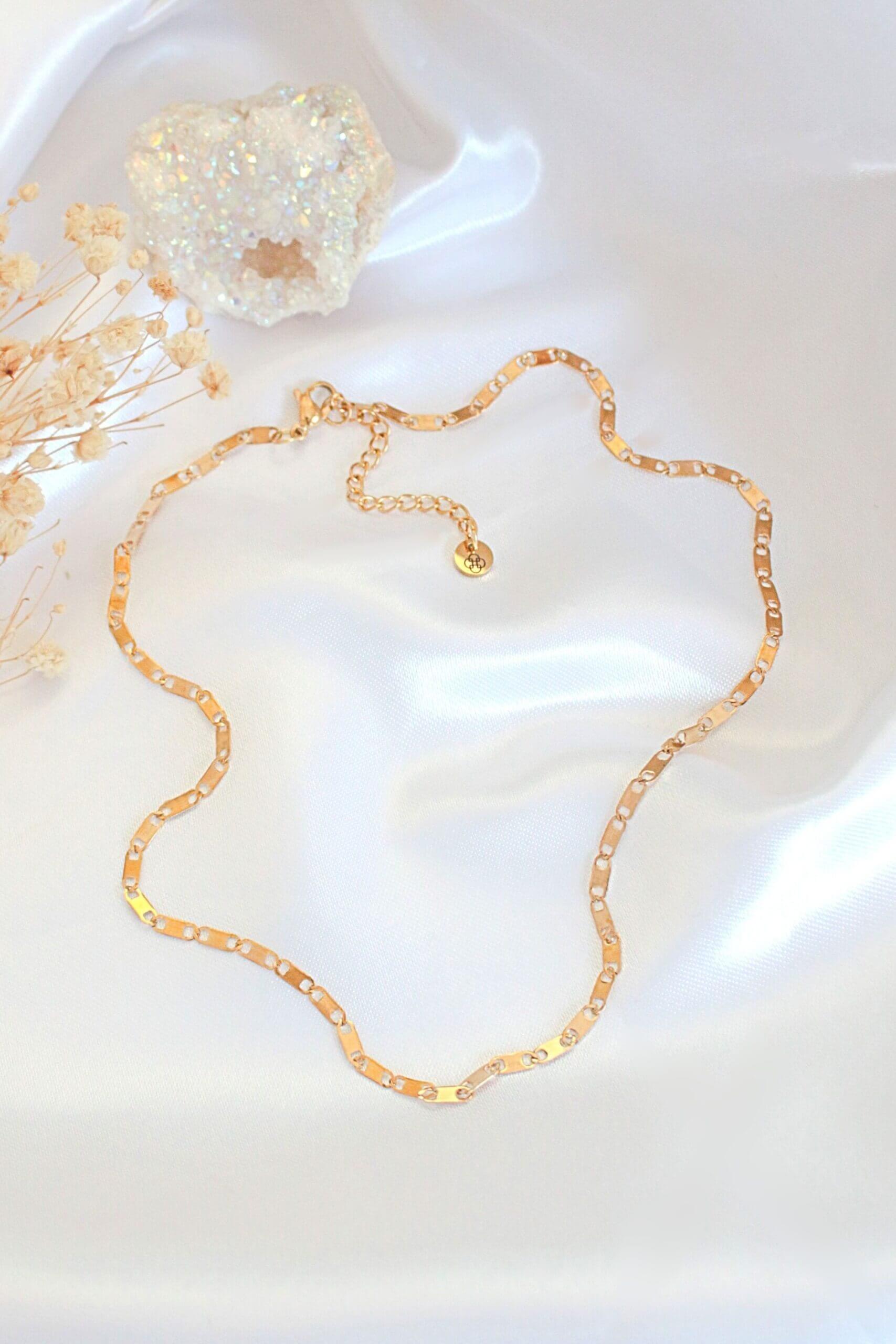 24-karátový plochý retiazkový náhrdelník