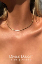 18-karátový plochý retiazkový choker