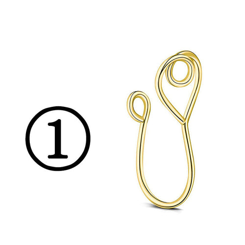 Falošný piercieng na nos z nehrdzavejúcej ocele