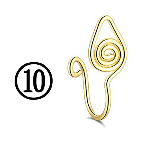 Falošný piercieng na nos z nehrdzavejúcej ocele